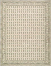 Alo Medium Green/Off-White Machine Woven Rug - 2' x 2'11"