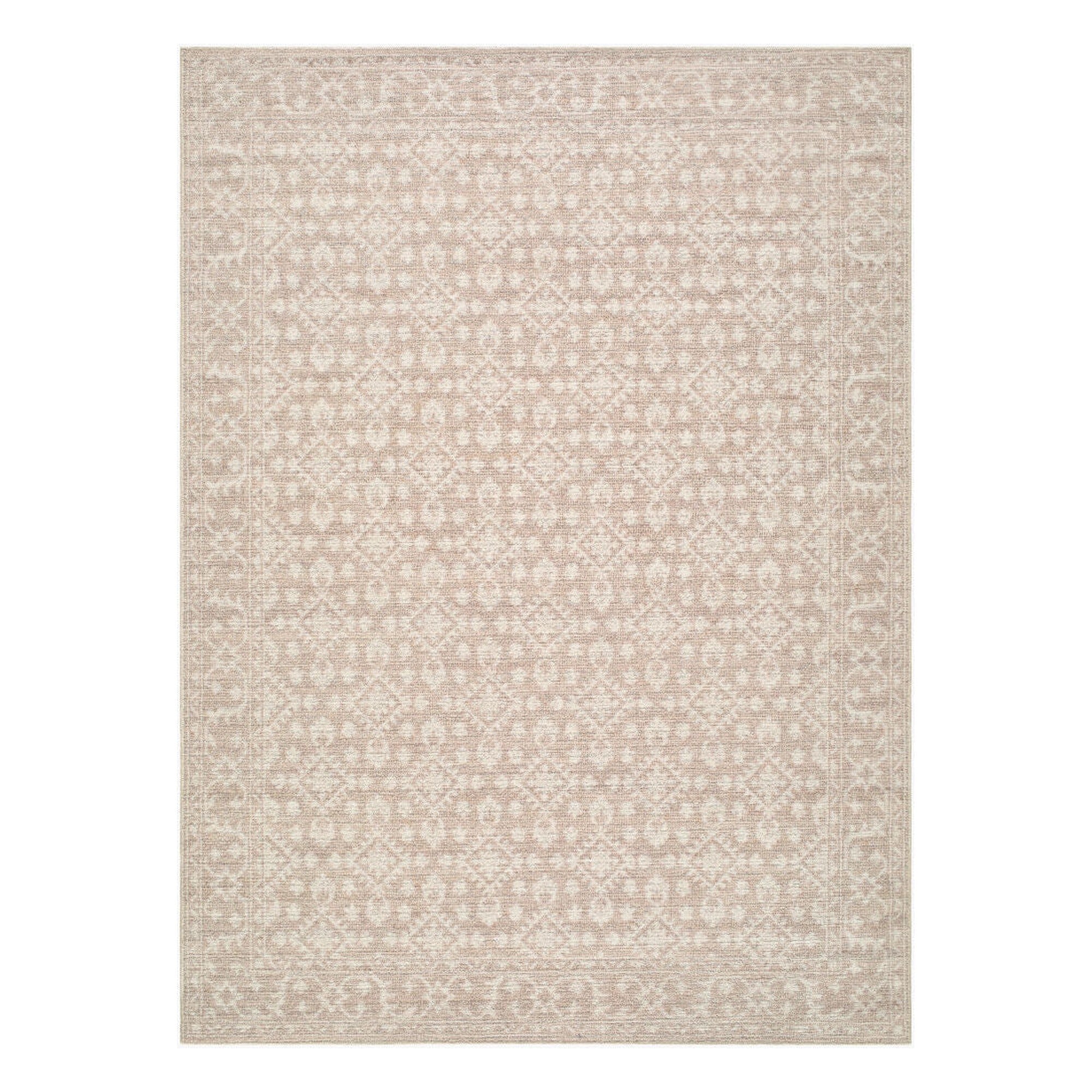 Aram Beige/Tan Machine Woven Rug - 1'10" x 2'11"