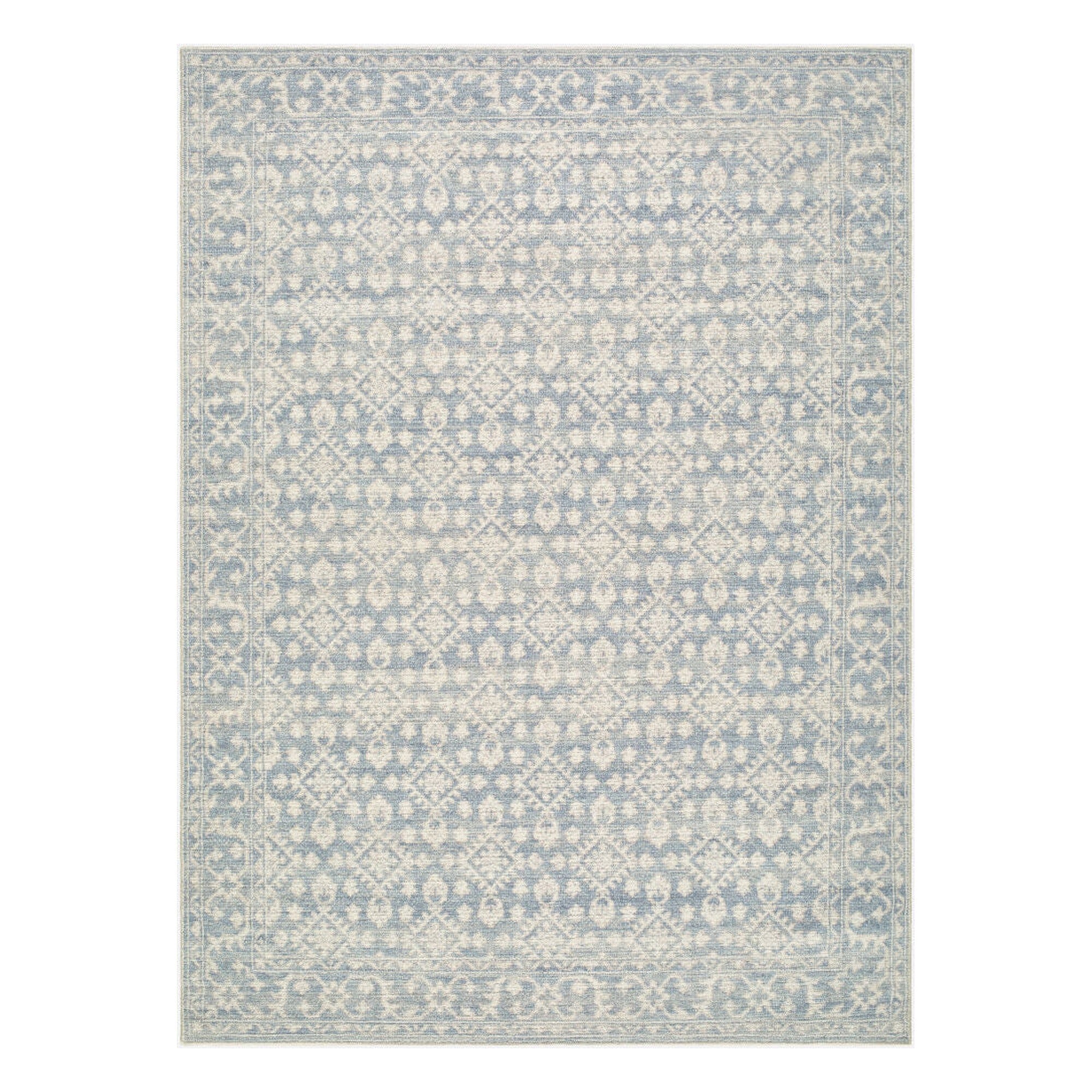 Aram Beige/Pale Blue Machine Woven Rug NBAR-2302 - 1'10" x 2'11"