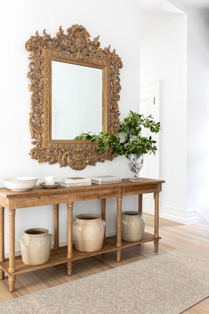 Aram Ivory/Tan Machine Woven Rug - roomscene