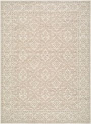 Aram Ivory/Tan Machine Woven Rug - 1'10" x 2'11"