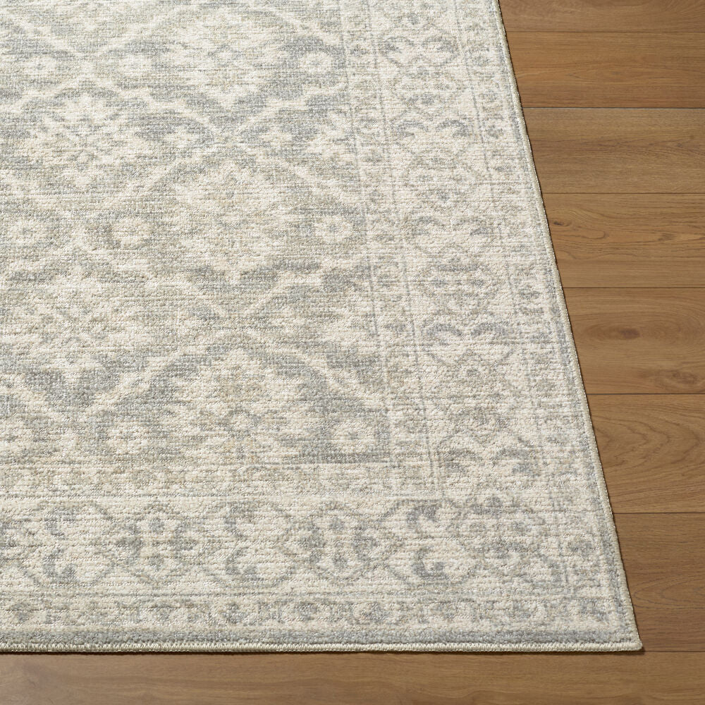 Aram Beige/Light Olive Machine Woven Rug - front