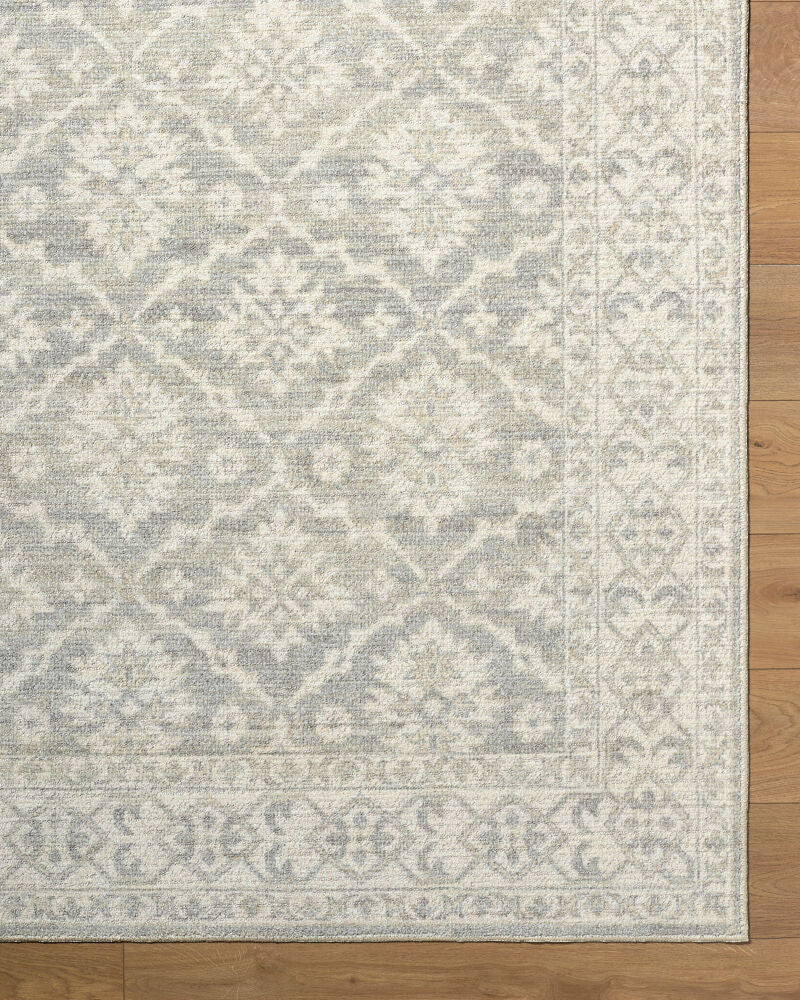 Aram Beige/Light Olive Machine Woven Rug - overhead