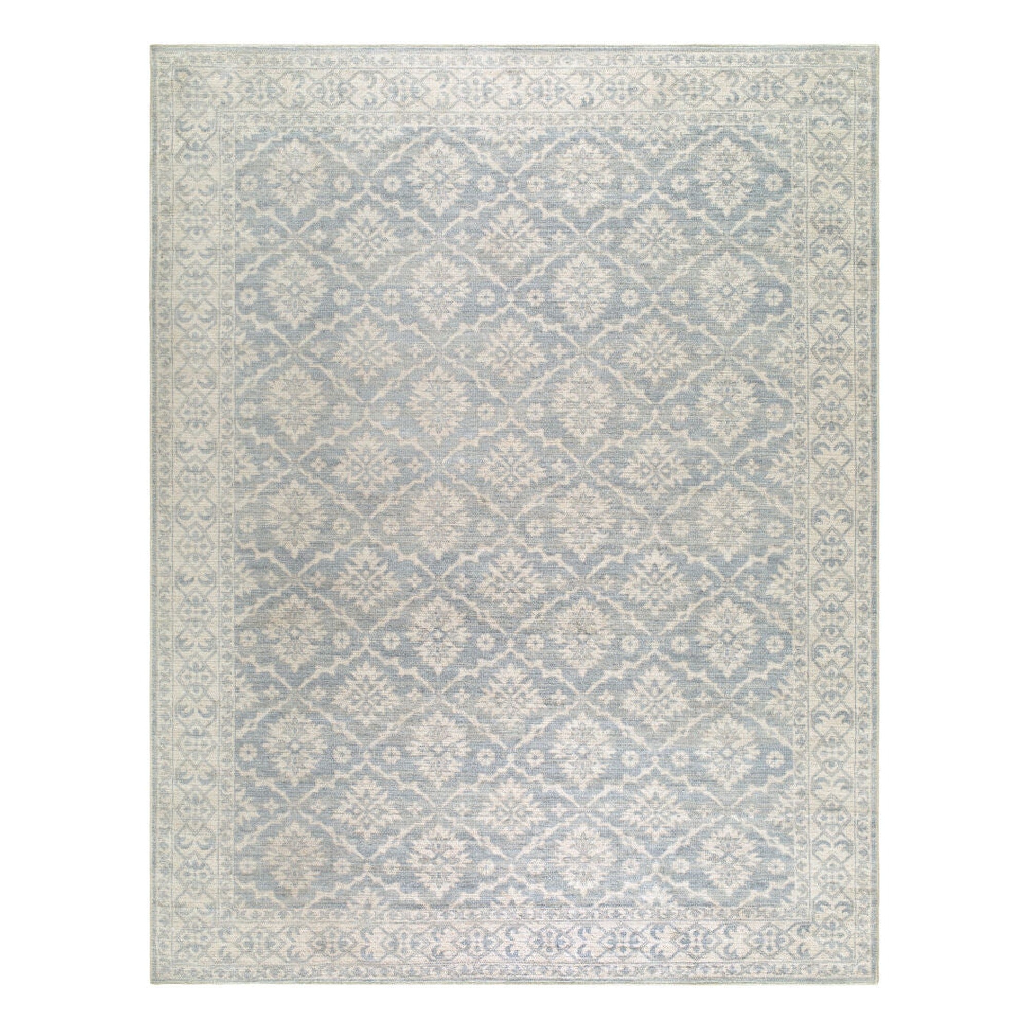 Aram Beige/Pale Blue Machine Woven Rug NBAR-2305 - 1'10" x 2'11"