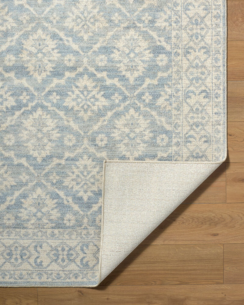 Aram Beige/Pale Blue Machine Woven Rug NBAR-2305 - fold