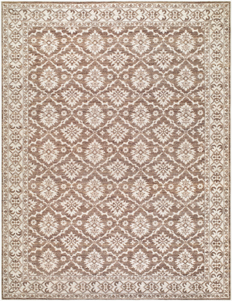 Aram Dark Brown/Oatmeal Machine Woven Rug NBAR-2306 - 1'10" x 2'11"