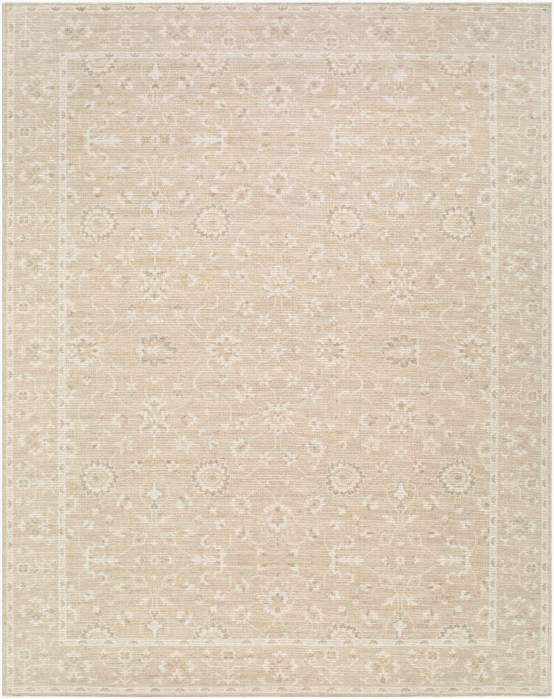 Asha Medium Gray/Off-White Machine Woven Rug - 2' x 2'11"