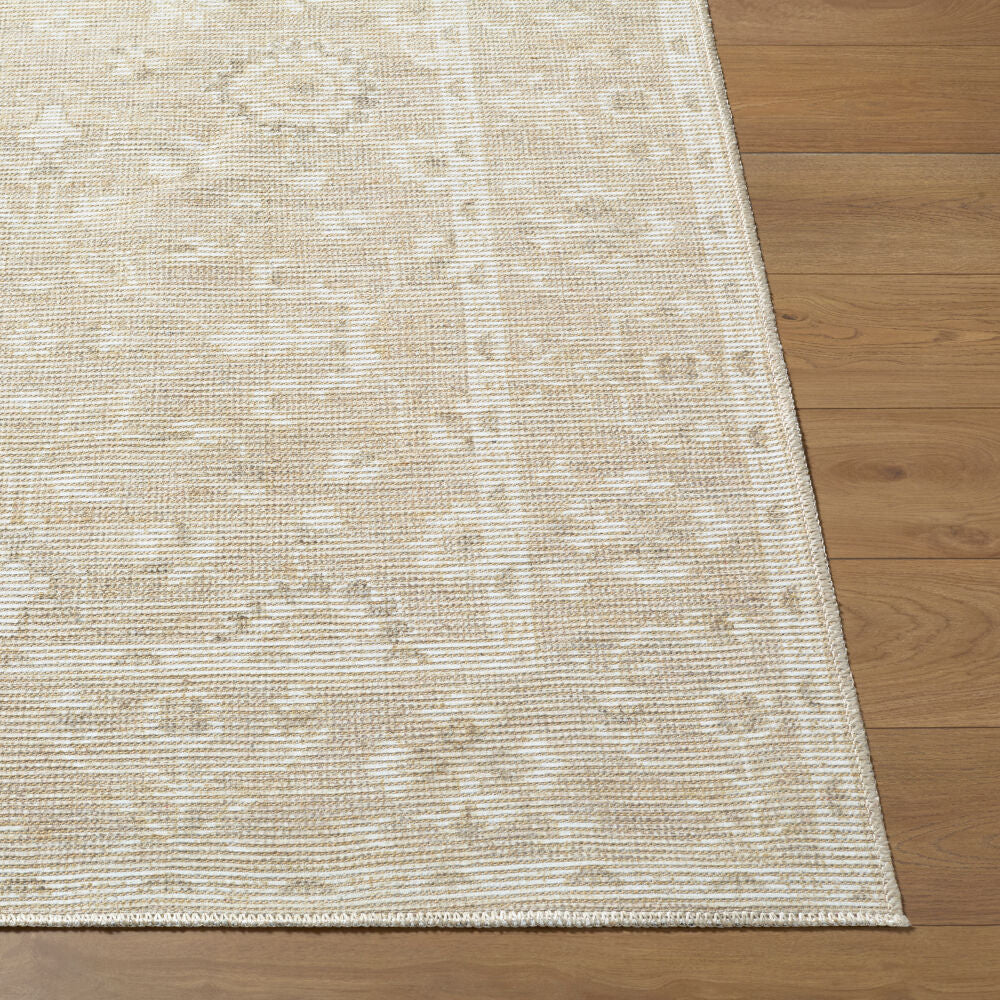 Asha Medium Gray/Off-White Machine Woven Rug - front