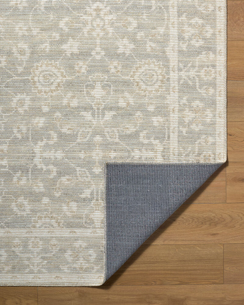 Asha Mustard/Sage Machine Woven Rug NBAS-2301 - fold