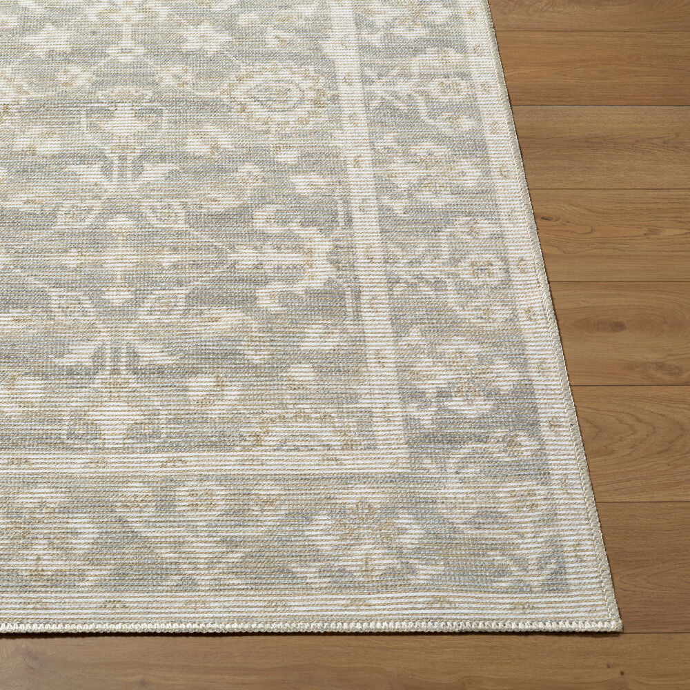 Asha Mustard/Sage Machine Woven Rug NBAS-2301 - front