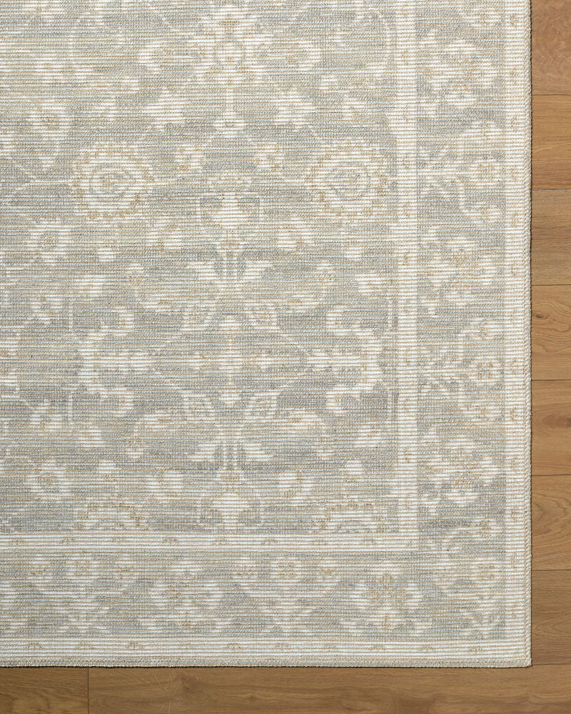 Asha Mustard/Sage Machine Woven Rug NBAS-2301 - overhead