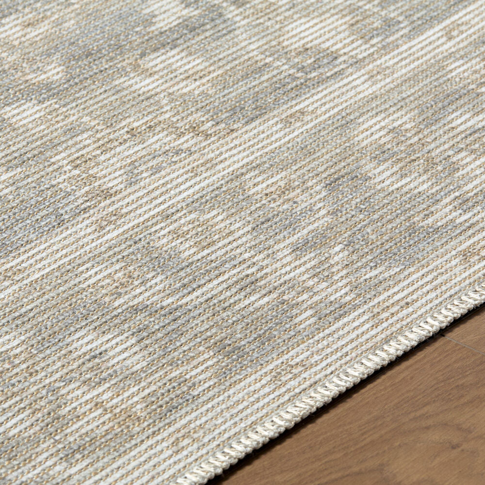 Asha Mustard/Sage Machine Woven Rug NBAS-2301 - texture