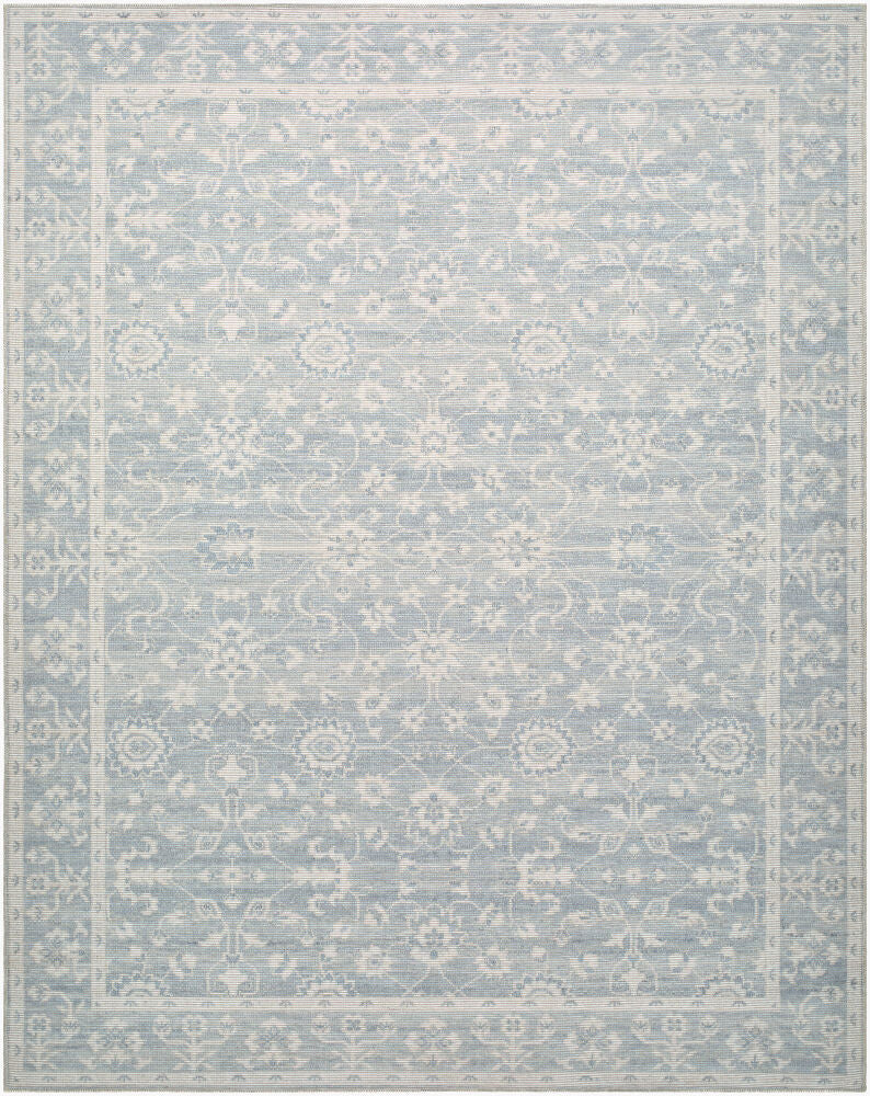 Asha Mustard/Sky Blue Machine Woven Rug NBAS-2302 - 2' x 2'11"