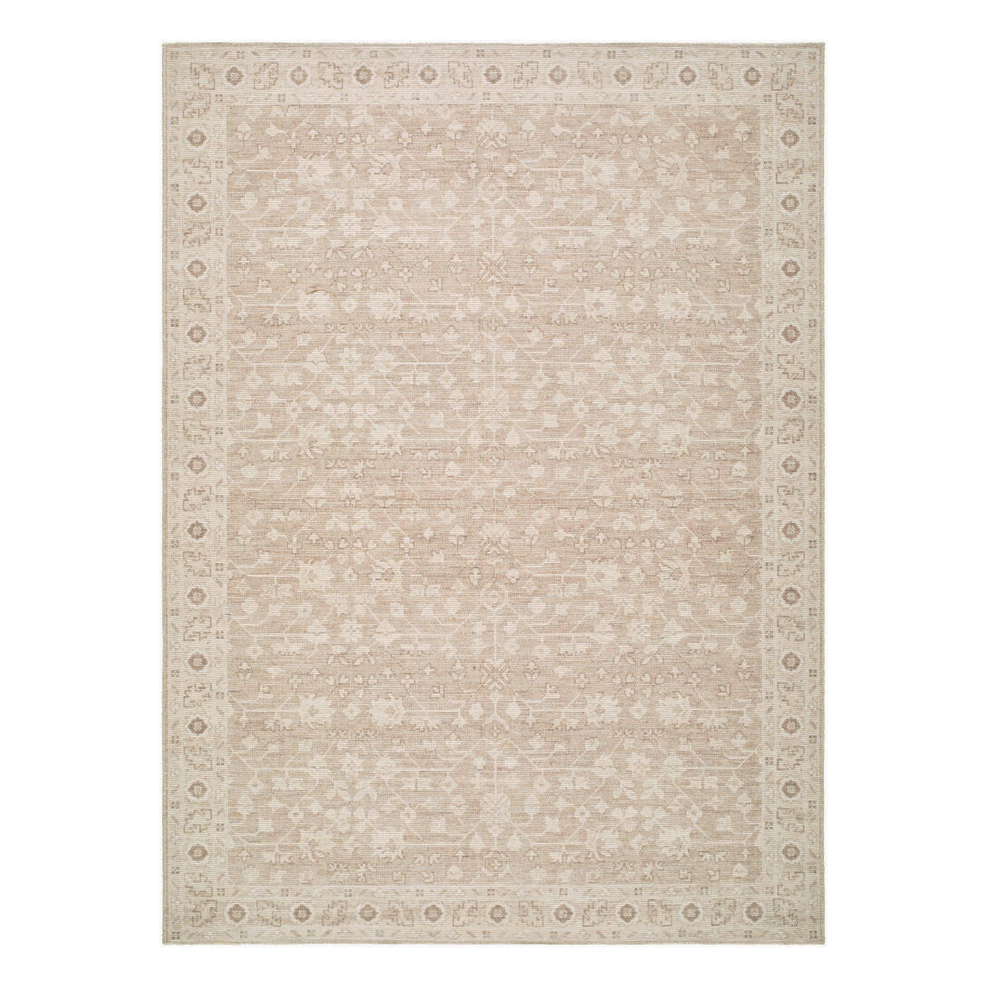 Asha Dark Brown/Taupe Machine Woven Rug - 2' x 2'11"