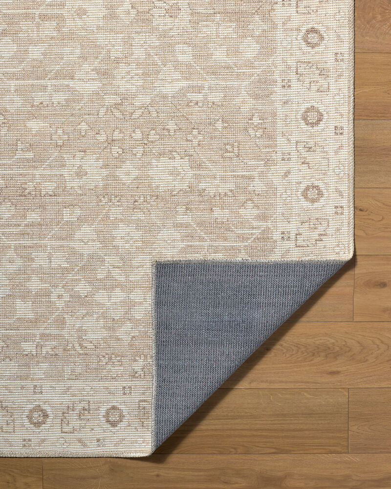 Asha Dark Brown/Taupe Machine Woven Rug - fold