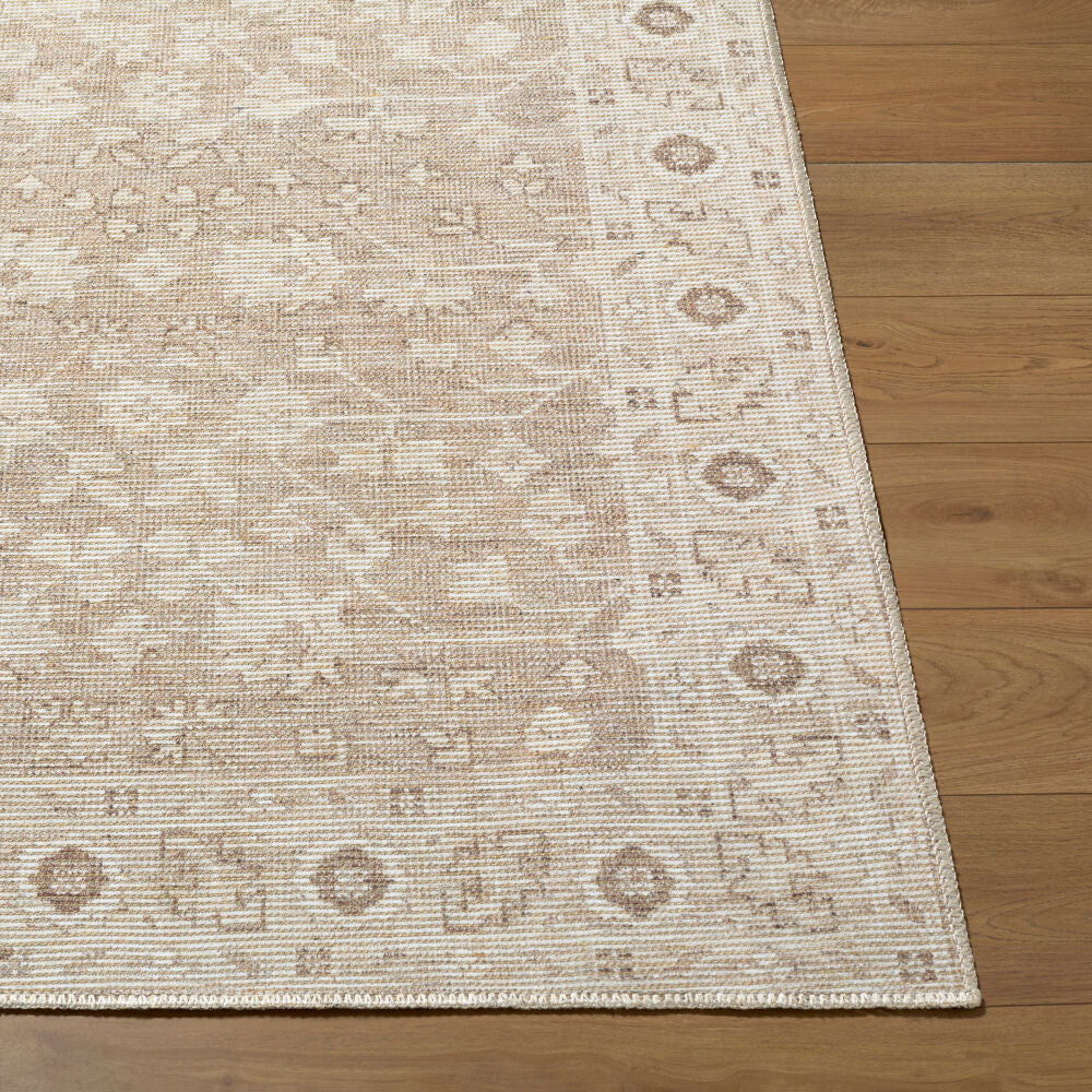 Asha Dark Brown/Taupe Machine Woven Rug - front
