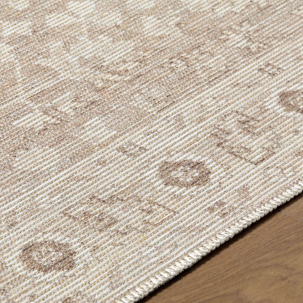 Asha Dark Brown/Taupe Machine Woven Rug - texture