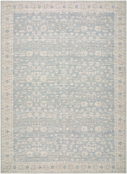 Asha Mustard/Sky Blue Machine Woven Rug NBAS-2304 - 2' x 2'11"