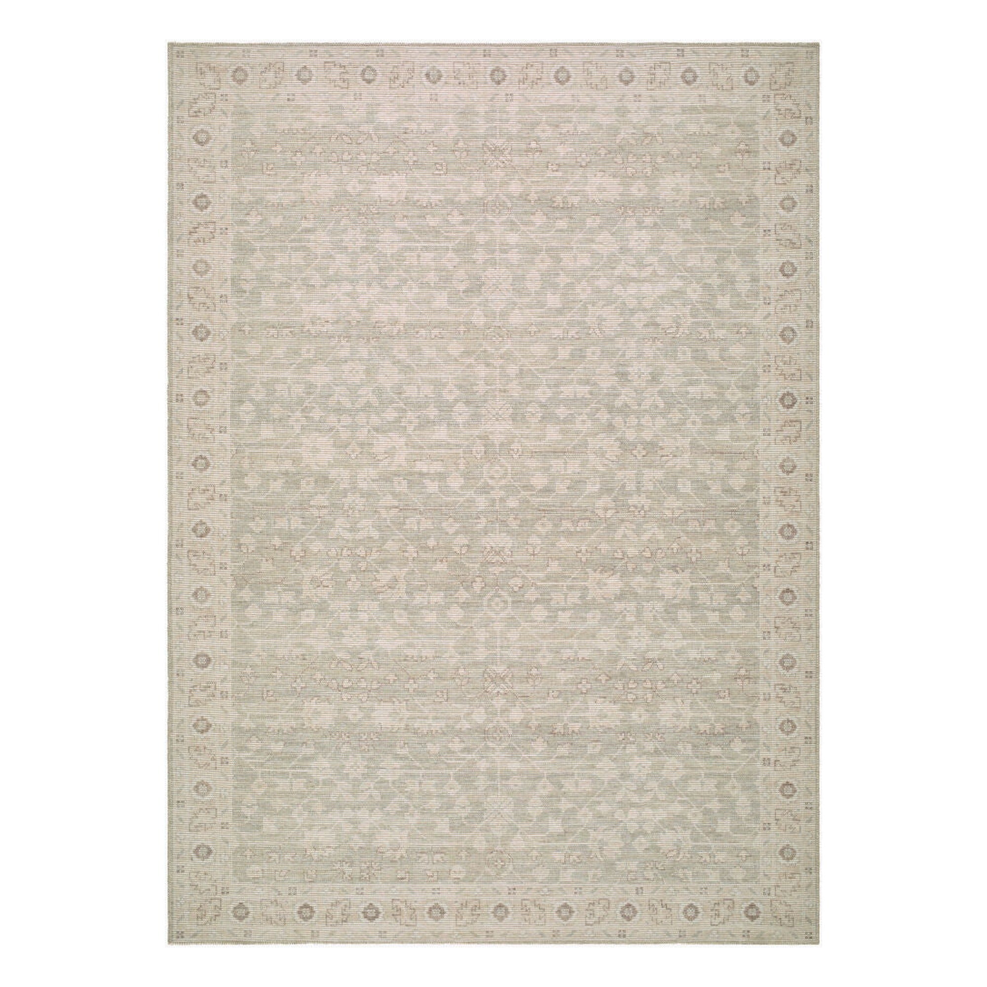 Asha Mustard/Sage Machine Woven Rug NBAS-2305 - 2' x 2'11"