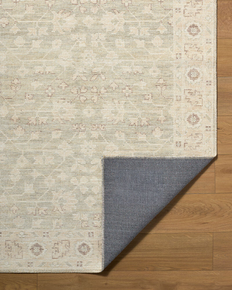 Asha Mustard/Sage Machine Woven Rug NBAS-2305 - fold