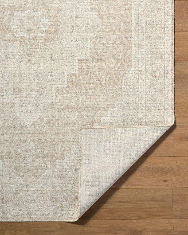 Athiyo Ivory/Tan Machine Woven Rug - fold