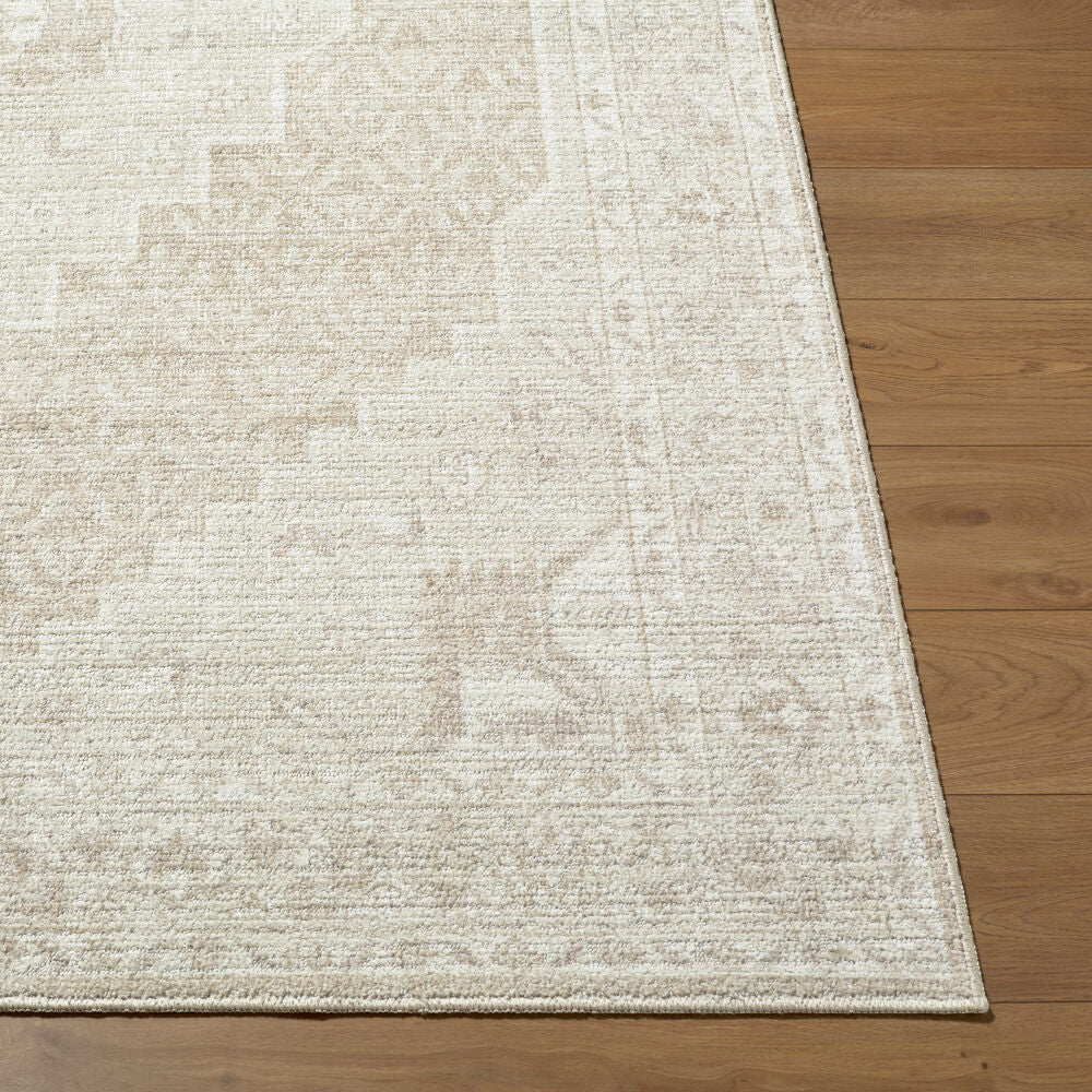 Athiyo Ivory/Tan Machine Woven Rug - front
