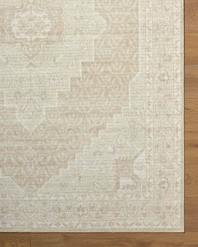 Athiyo Ivory/Tan Machine Woven Rug - overhead