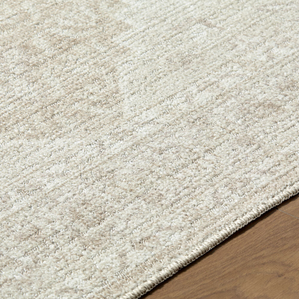 Athiyo Ivory/Tan Machine Woven Rug - texture