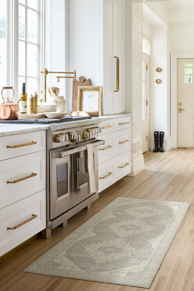Athiyo Beige/Light Olive Machine Woven Rug - roomscene