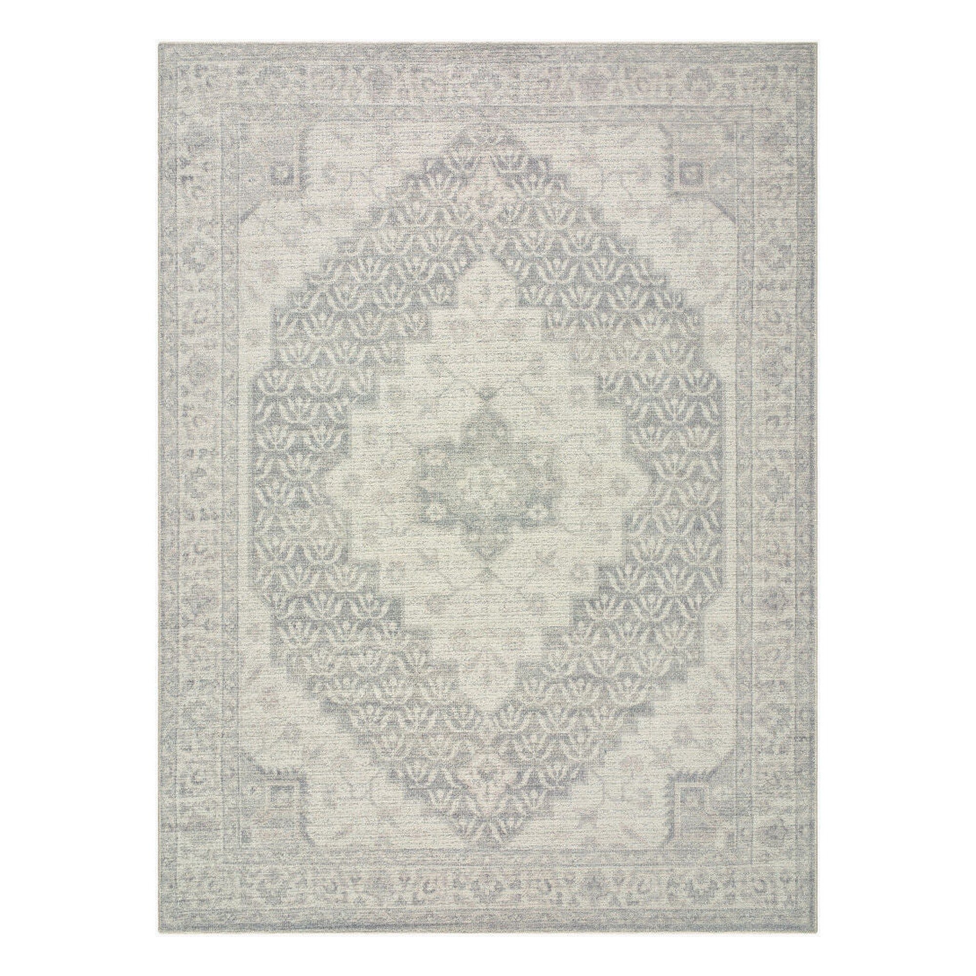 Athiyo Beige/Light Olive Machine Woven Rug - 1'10" x 2'11"