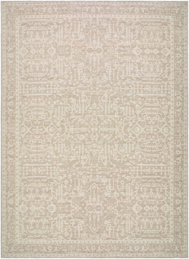 Athiyo Mustard/Off-White Machine Woven Rug - 2' x 2'11"