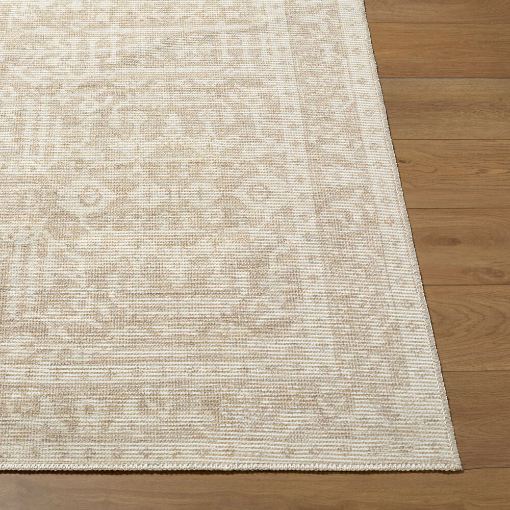 Athiyo Mustard/Off-White Machine Woven Rug - front