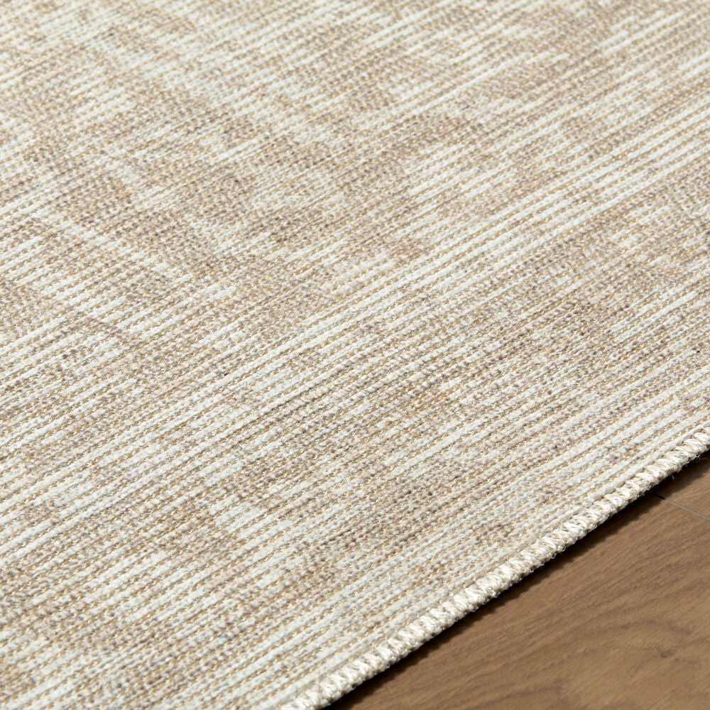 Athiyo Mustard/Off-White Machine Woven Rug - texture