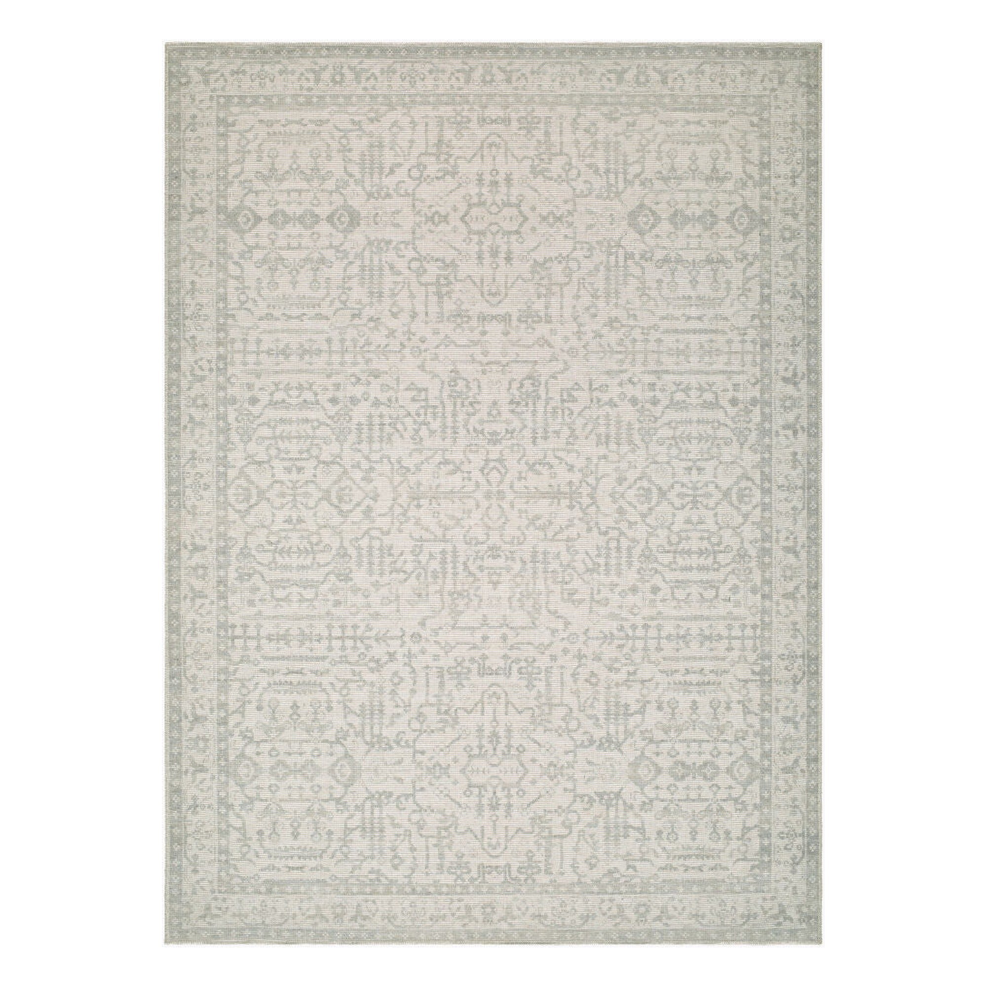 Athiyo Mustard/Sage Machine Woven Rug - 2' x 2'11"