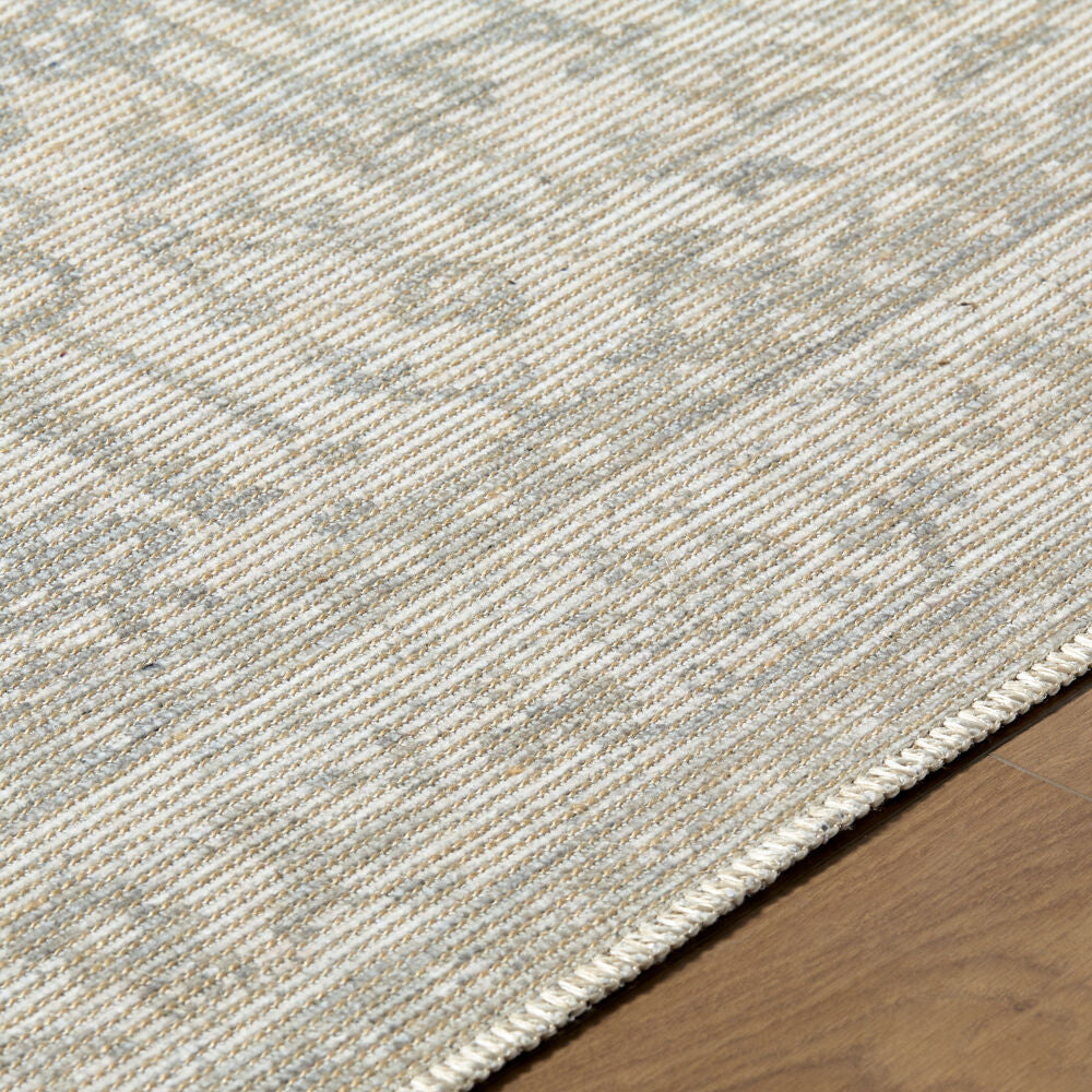 Athiyo Mustard/Sage Machine Woven Rug - texture