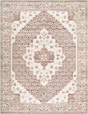 Athiyo Dark Brown/Oatmeal Machine Woven Rug - 1'10" x 2'11"