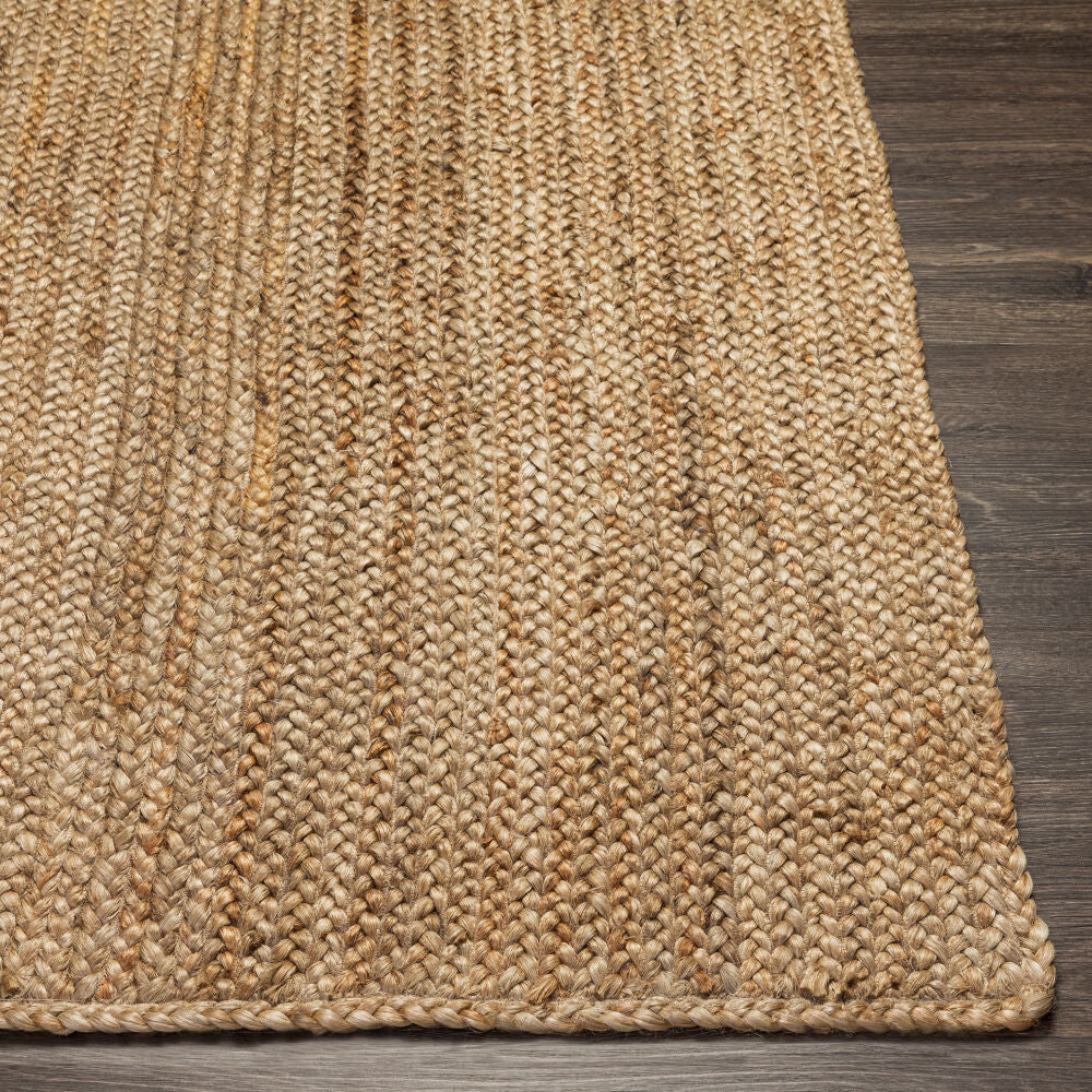 Natural Braids Tan Handmade Rug - front