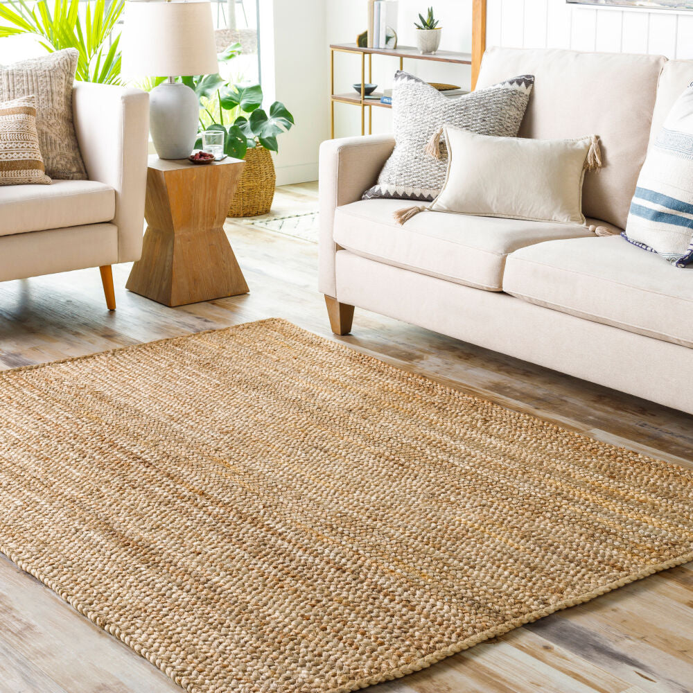 Natural Braids Tan Handmade Rug - roomscene