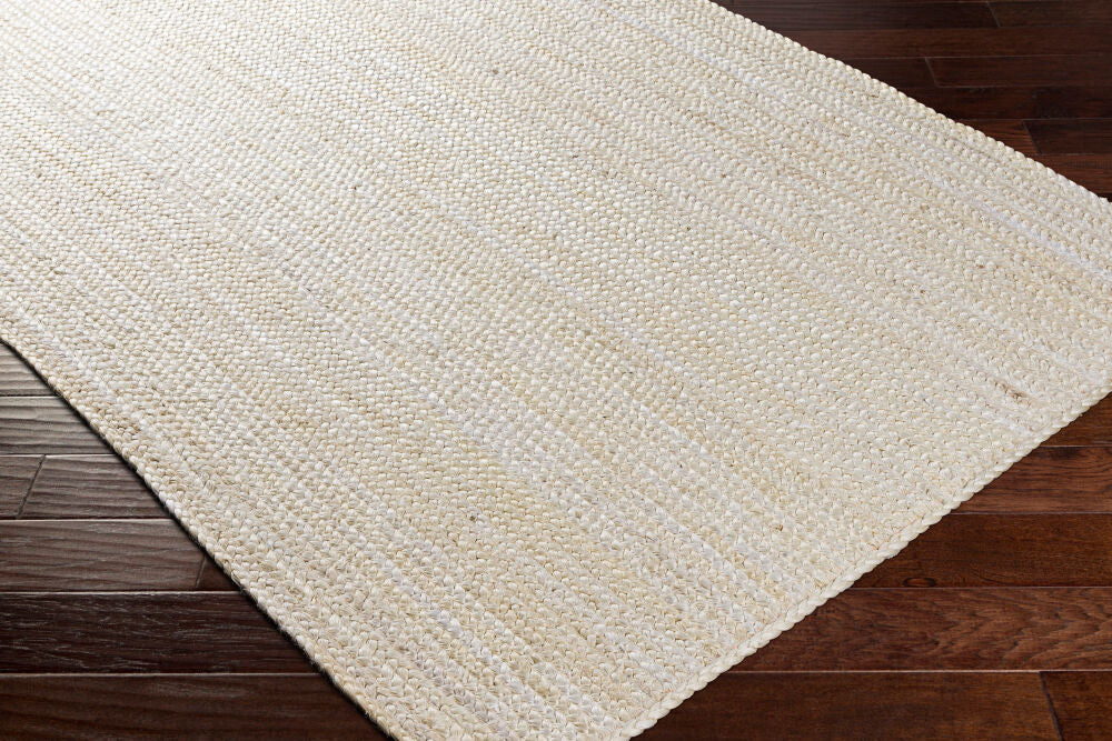 Natural Braids Cream Handmade Rug - corner