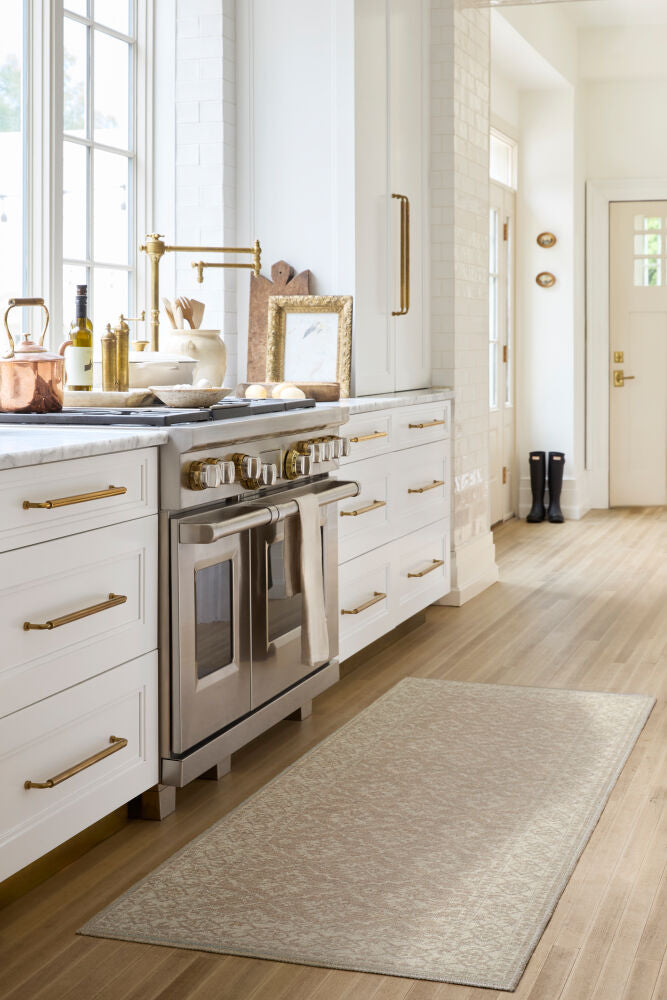 Maan Mustard/Off-White Machine Woven Rug NBMA-2300 - roomscene