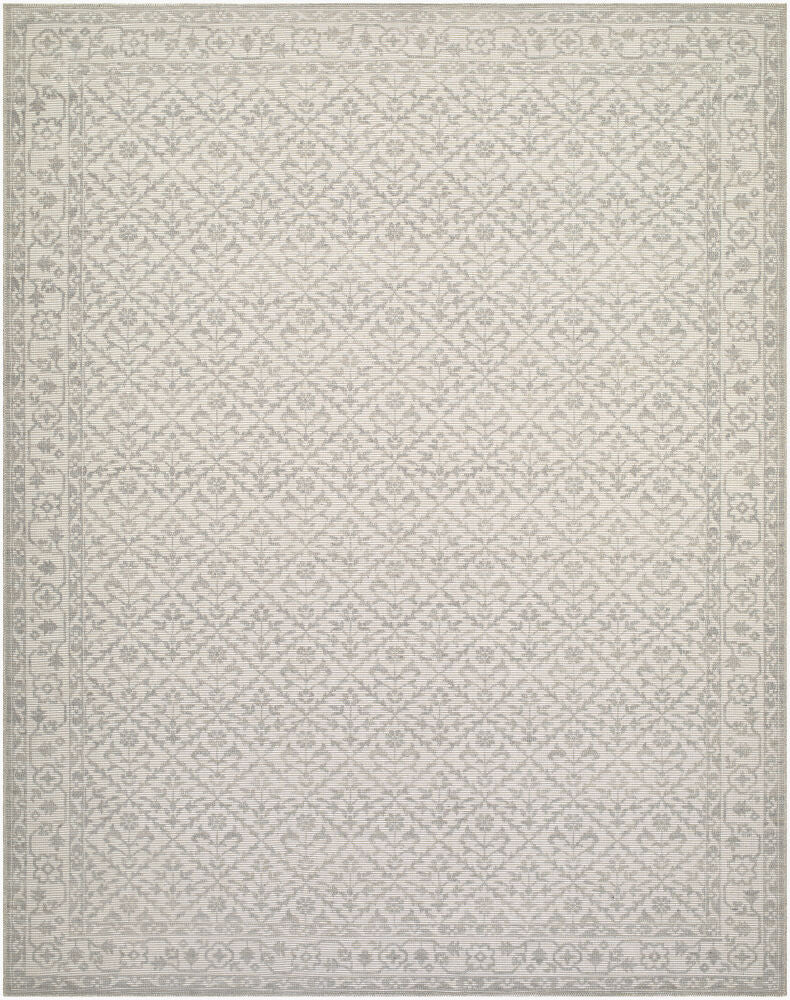 Maan Gray/Off-White Machine Woven Rug NBMA-2301 - 2' x 2'11"