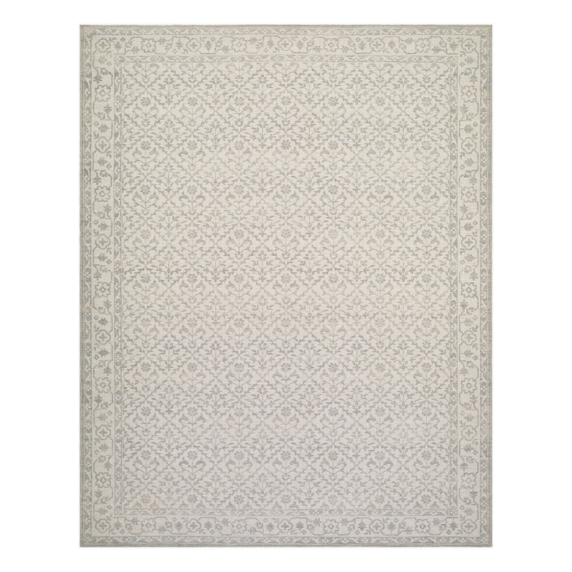 Maan Gray/Off-White Machine Woven Rug NBMA-2301 - 2' x 2'11"