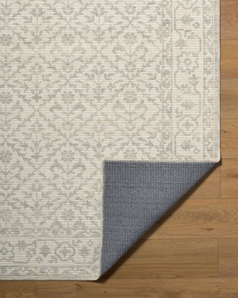 Maan Gray/Off-White Machine Woven Rug NBMA-2301 - fold
