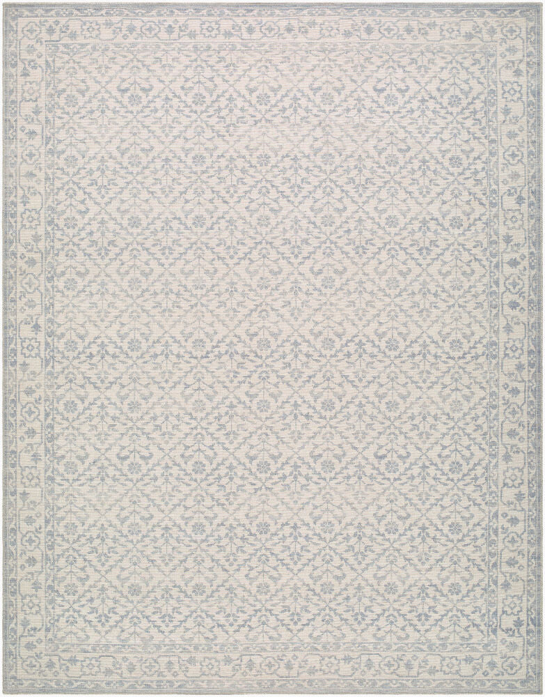 Maan Mustard/Sky Blue Machine Woven Rug NBMA-2302 - 2' x 2'11"