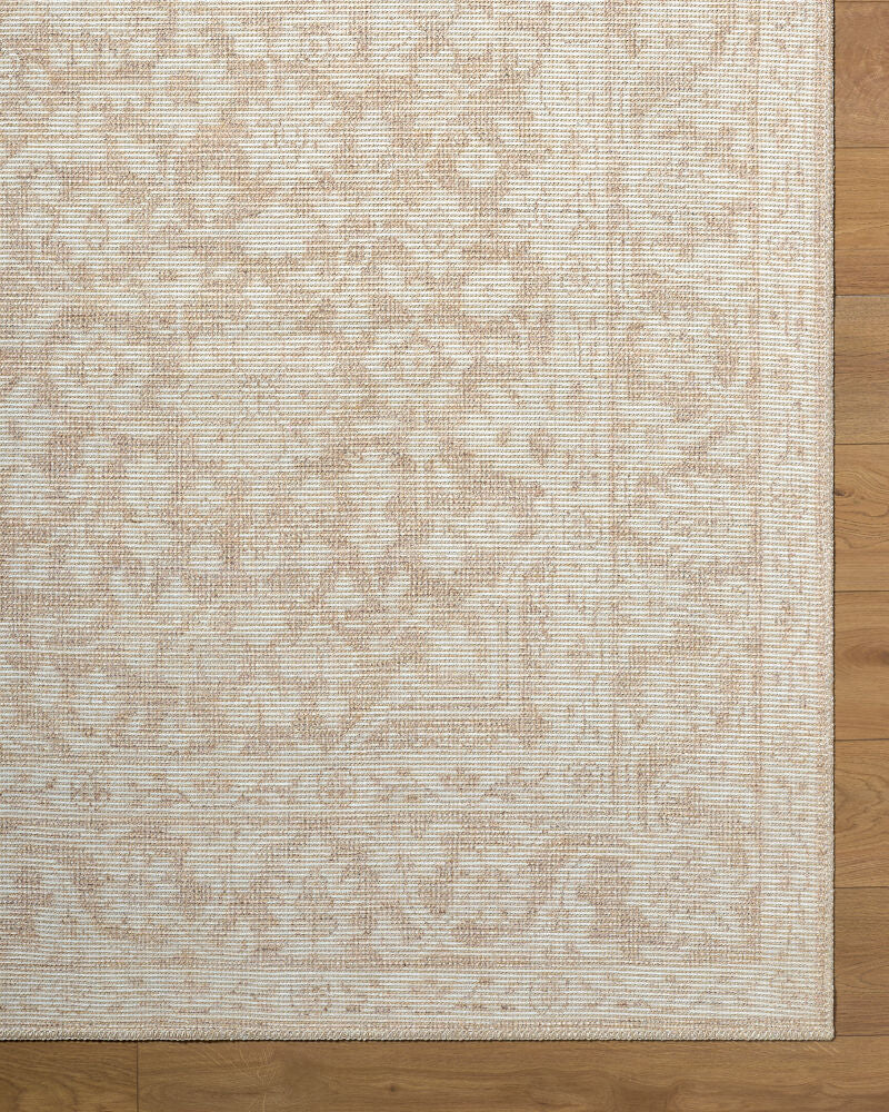 Maan Mustard/Off-White Machine Woven Rug NBMA-2303 - overhead