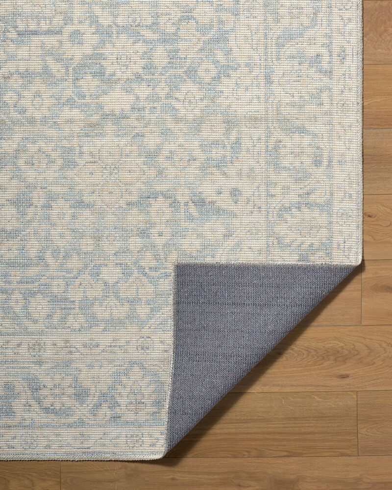 Maan Mustard/Sky Blue Machine Woven Rug NBMA-2304 - fold