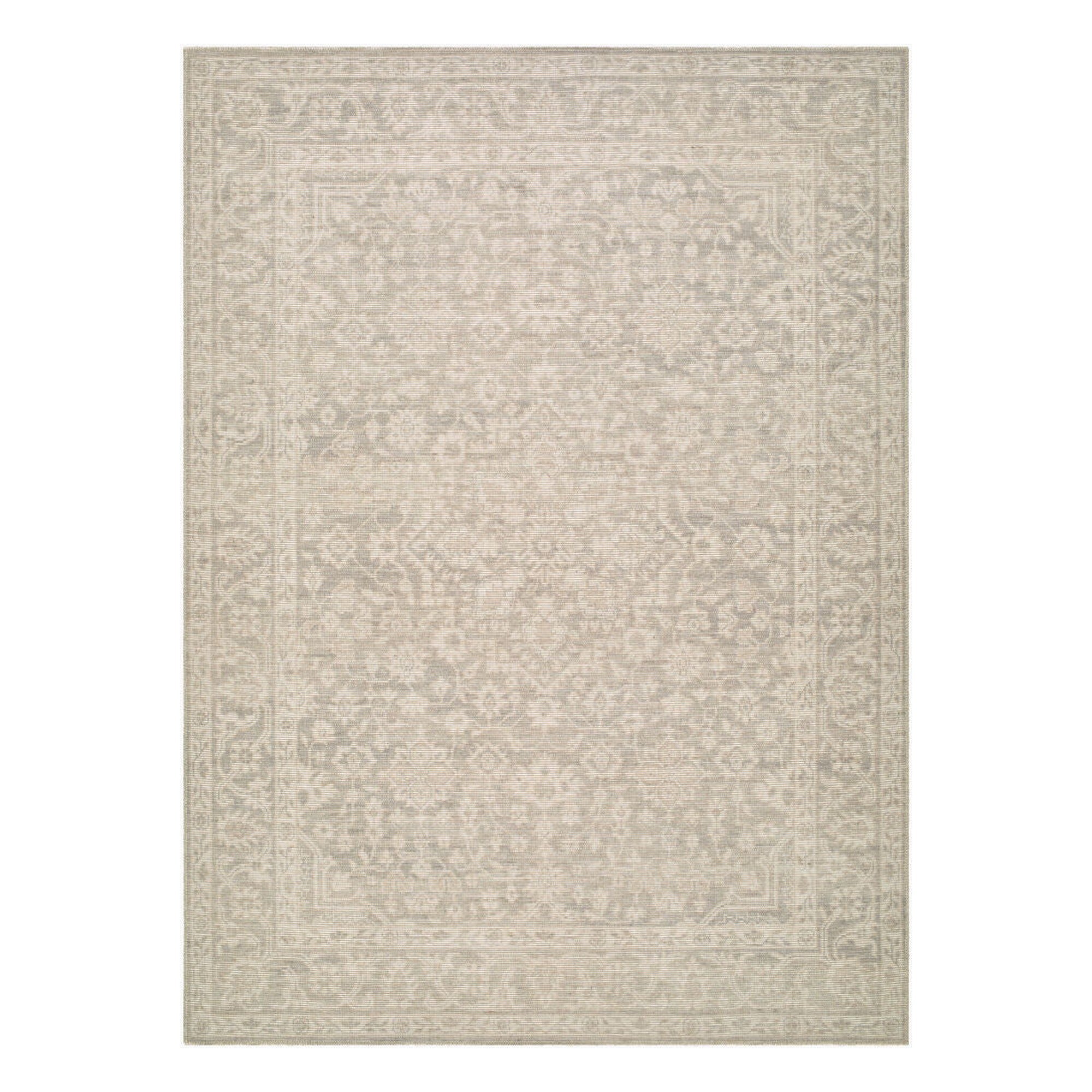 Maan Gray/Off-White Machine Woven Rug NBMA-2305 - 2' x 2'11"