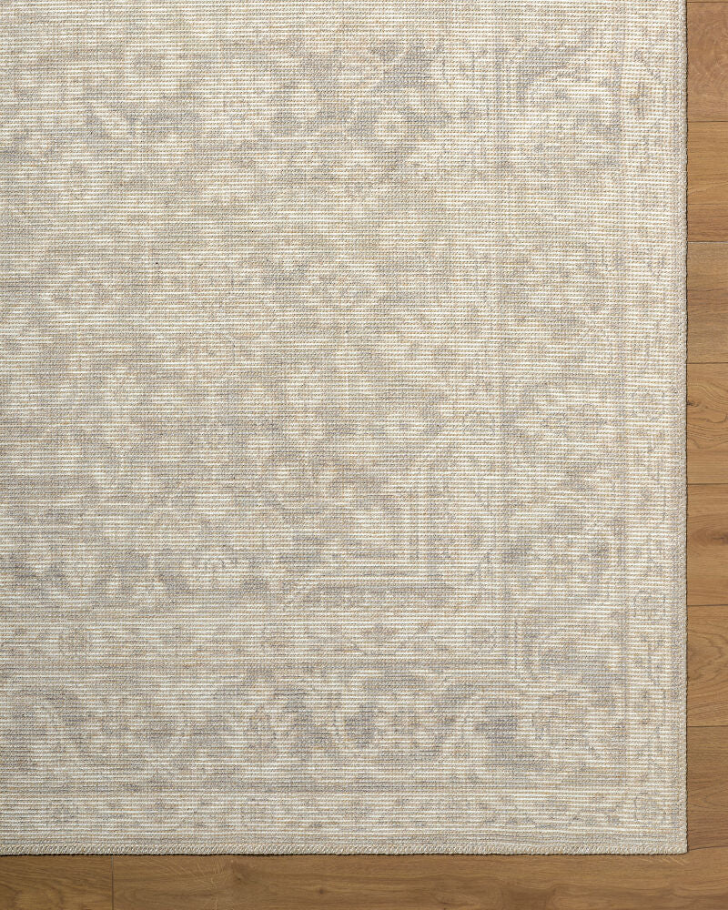 Maan Gray/Off-White Machine Woven Rug NBMA-2305 - overhead