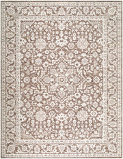 Maan Dark Brown/Oatmeal Machine Woven Rug - 1'10" x 2'11"