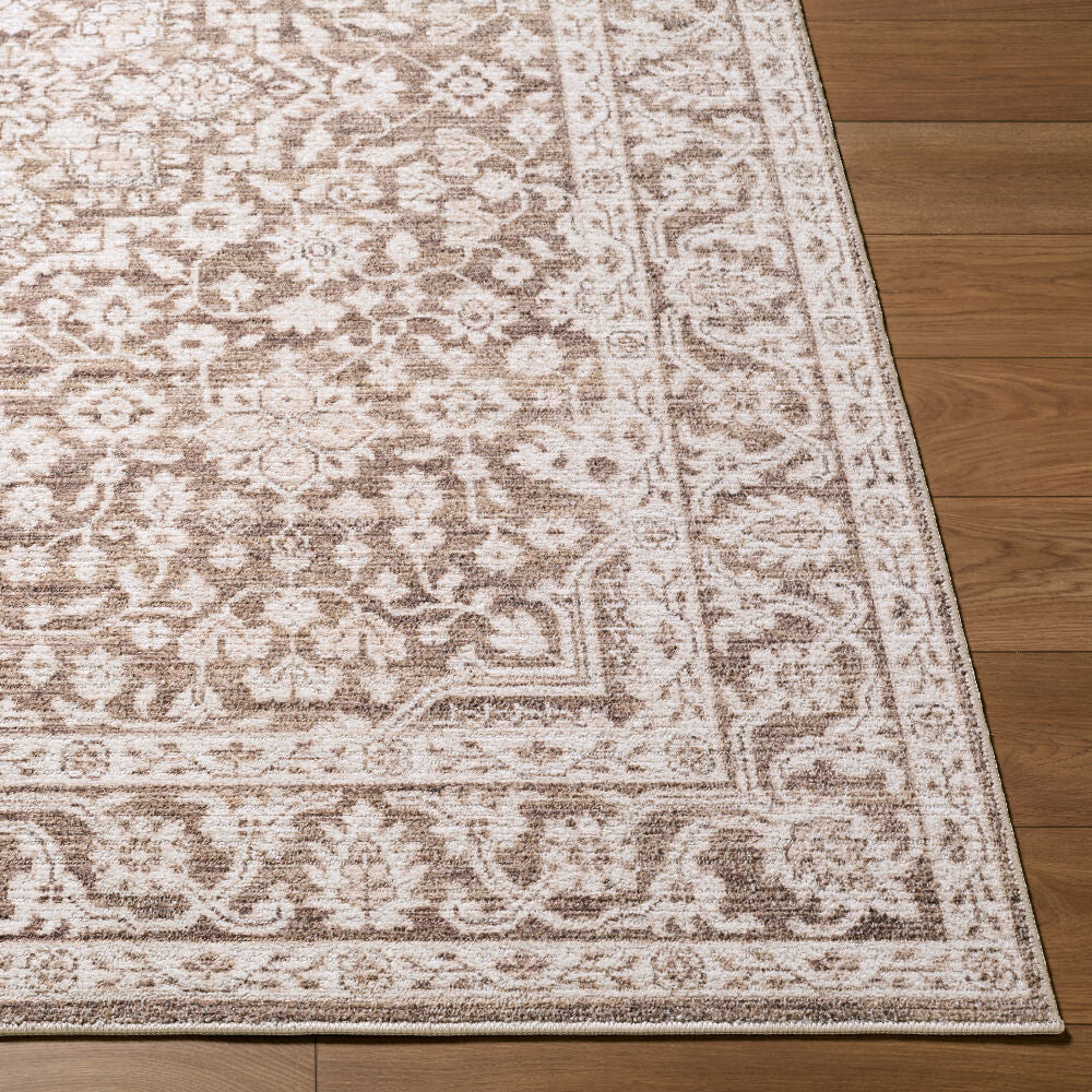 Maan Dark Brown/Oatmeal Machine Woven Rug - front